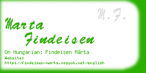 marta findeisen business card